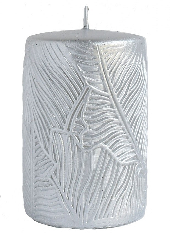 Decorative Candle, 7x10 cm, silver - Artman Tivano — photo N1