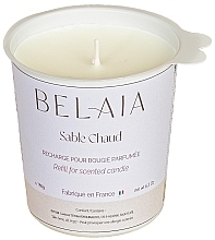 Fragrances, Perfumes, Cosmetics Warm Sand Scented Candle (refill) - Belaia Sable Chaud Candle Wax Refill