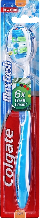 Toothbrush, soft, blue - Colgate Max Fresh — photo N1