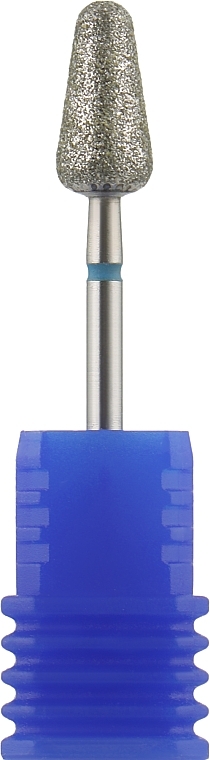 Diamond Nail File Drill Bit, rounded barrel, 6,0 mm, blue - Head The Beauty Tools — photo N1
