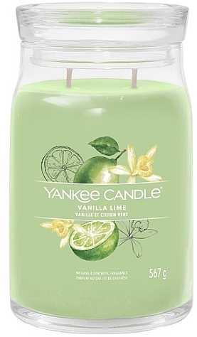 Scented Candle in Jar 'Vanilla Lime', 2 wicks - Yankee Candle Singnature — photo N2