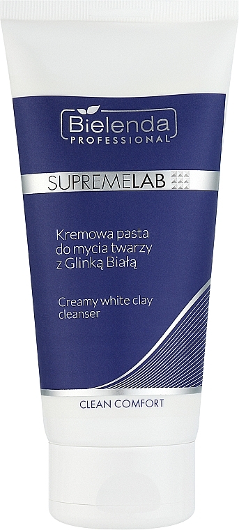 Face Cleansing Cream Paste with White Clay - Bielenda Professional Supremelab Clean Comfort Creamy White Clay Cleanser — photo N4
