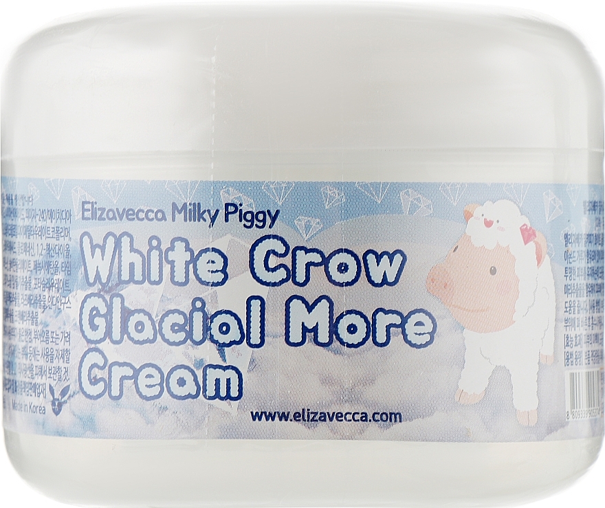 Airy Face Cream - Elizavecca Face Care Milky Piggy White Crow Glacial More Cream — photo N2