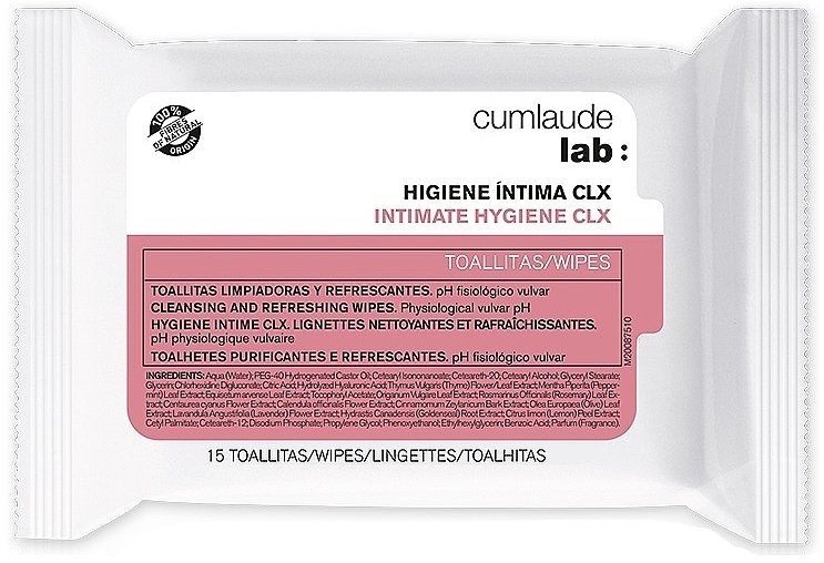 Intimate Wash Wet Wipes - Cumlaude Lab Intimate Hygiene CLX — photo N1