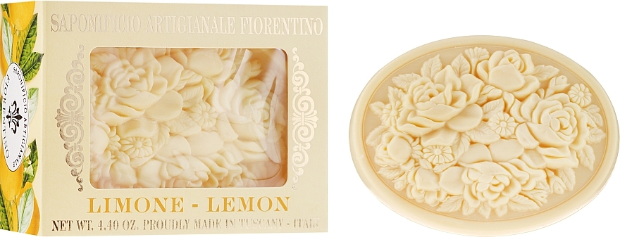 Natural Soap "Lemon" - Saponificio Artigianale Fiorentino Botticelli Lemon Soap — photo N1