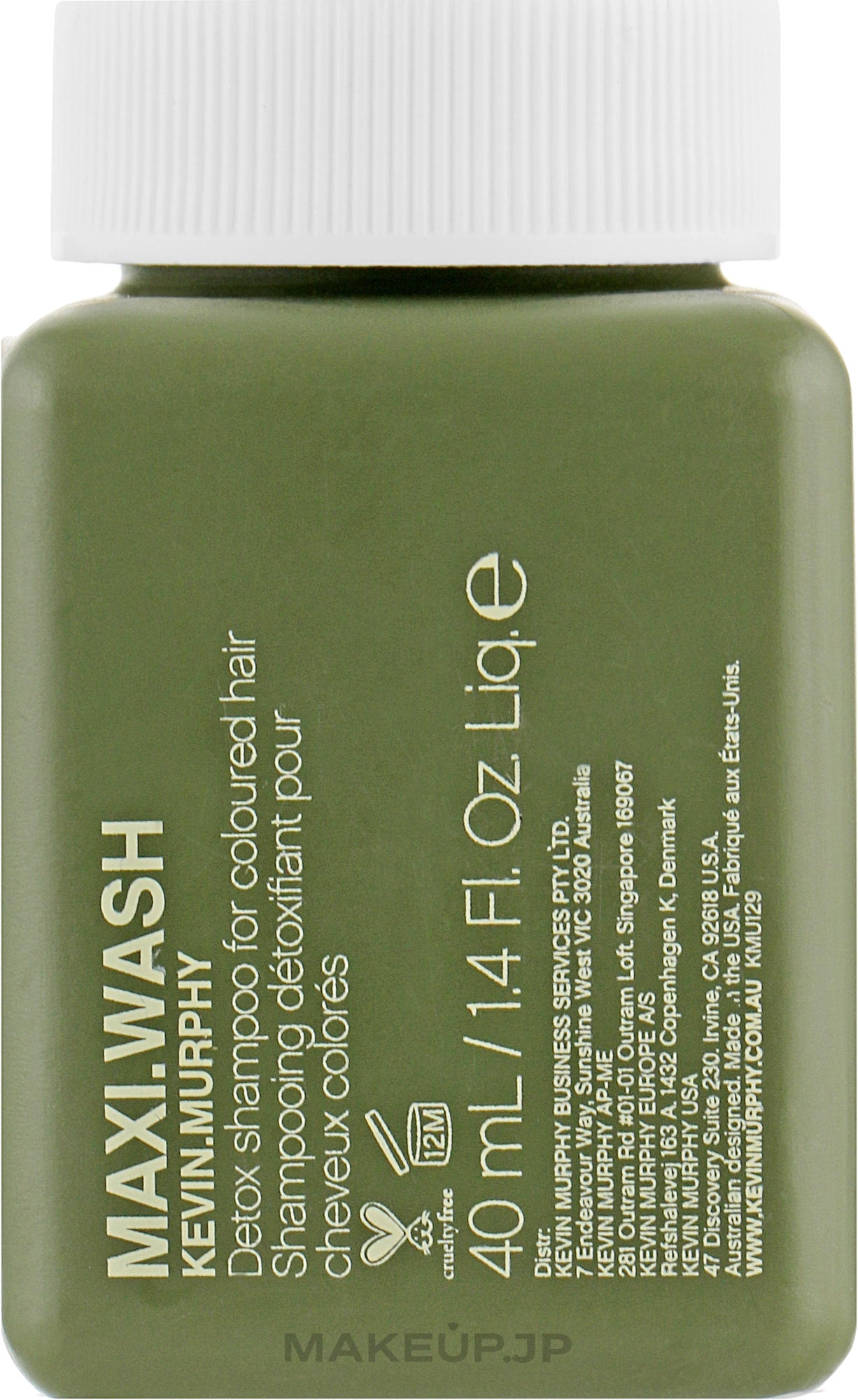 Detoxifying Shampoo for Colored Hair - Kevin.Murphy Maxi.Wash Shampoo (mini size) — photo 40 ml
