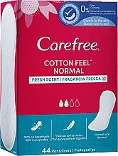 Daily Pads, 44 pcs - Carefree Normal Cotton Fresh — photo N3