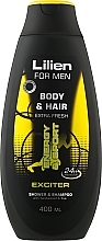 Fragrances, Perfumes, Cosmetics Exciter Men Shower Gel & Shampoo - Lilien For Men Body & Hair Exciter Shower & Shampoo