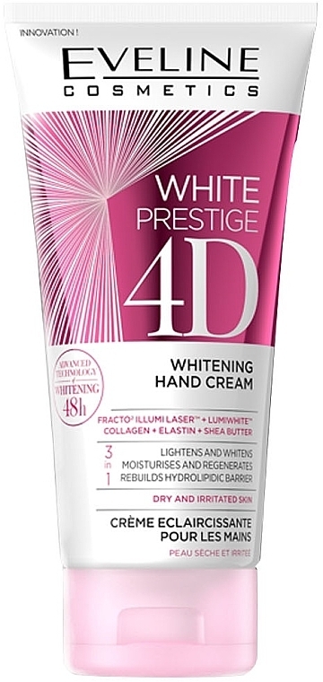 Whitening Hand Cream - Eveline Cosmetics White Prestige 4D Whitening Hand Cream — photo N1