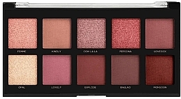 Eyeshadow Palette - Profusion Cosmetics Mauves 10 Shade Palette — photo N2