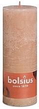 Fragrances, Perfumes, Cosmetics Cylinder Candle Rustic Shine Misty Pink, 190/68 mm - Bolsius Candle