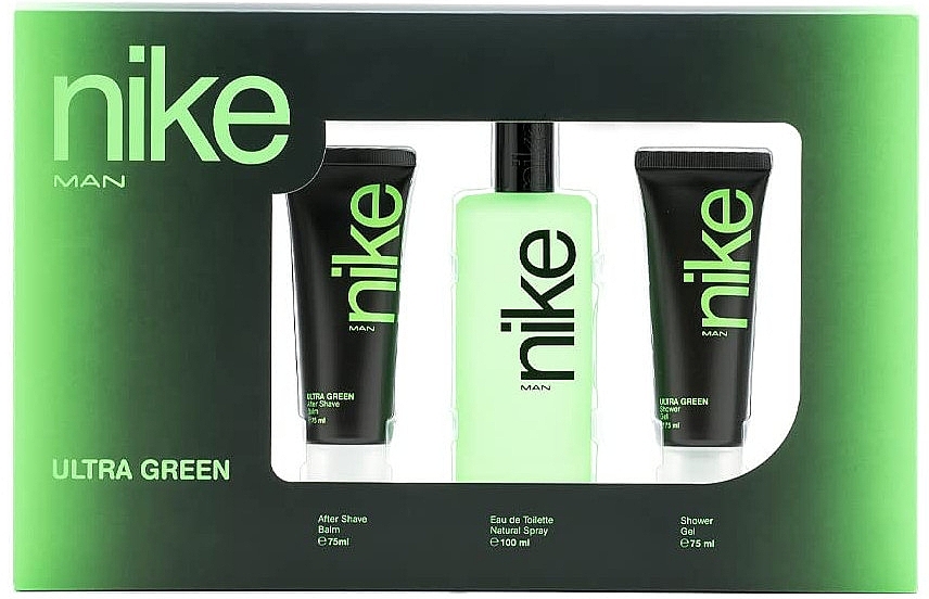 Set (edt/100ml + sh/gel/75ml + ash/balm/75ml) - Nike Man Ultra Green — photo N1