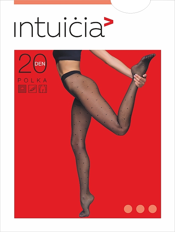 Tights "POLKA" 20 Den, black - Intuicia — photo N6