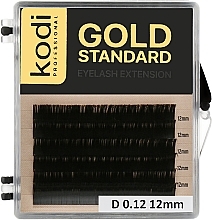 Gold Standard D 0.12 False Eyelashes (6 rows: 12 mm) - Kodi Professional — photo N1
