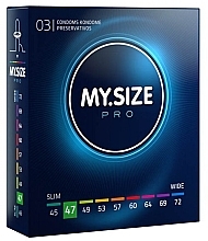 Latex Condoms, 47 size, 3 pcs - My.Size Pro — photo N1