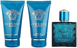 Fragrances, Perfumes, Cosmetics Versace Eros - Set (edt 50ml + sh/gel 50ml + ash/balm 50ml)