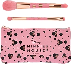 Set - Makeup Revolution Disney's Minnie Mouse Brush Set (brush/2pc + bag) — photo N2