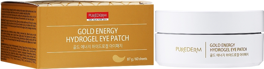 Nano Gold Hydrogel Eye Patches - Purederm Gold Energy Hydrogel Eye Patch — photo N2
