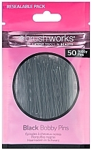 Fragrances, Perfumes, Cosmetics Bobby Pins, black - Brushworks Black Bobby Pins