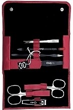 Manicure Set 'Summer Folding', 7 pieces in a red case - Credo Solingen Luxurious — photo N2