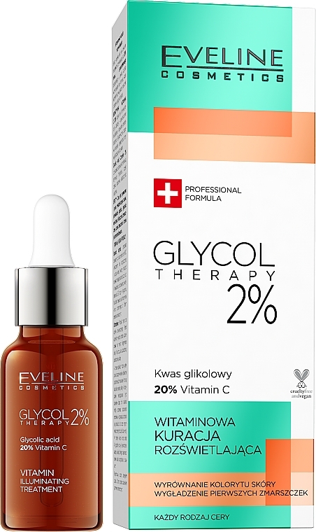GIFT! Brightening Skin Treatment 2% - Eveline Cosmetics Glycol Therapy Vitamin Brightening Treatment 2% — photo N1