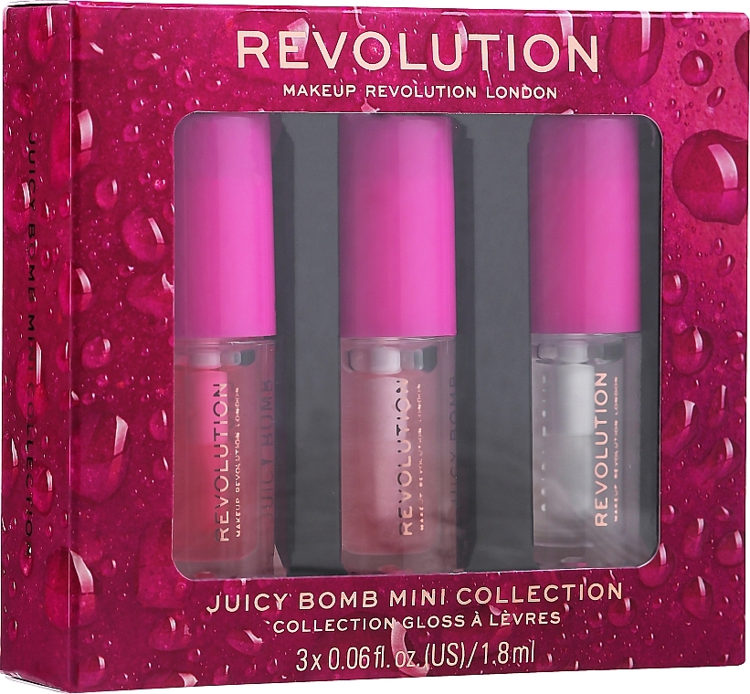 Set - Makeup Revolution Juicy Bomb Lip Gloss Mini Set (lipgloss/3x1.8ml) — photo N2