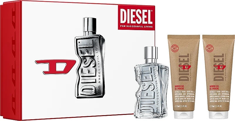 Diesel D By Diesel - Set (edt/100ml+sh/gel/75ml+sh/gel/75ml) — photo N1