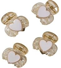 Fragrances, Perfumes, Cosmetics Mini Claw Clip Set, 4 pcs, beige - Lolita Accessories