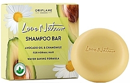 Fragrances, Perfumes, Cosmetics Avocado & Chamomile Shampoo Bar for Normal Hair - Oriflame Love Nature Shampoo Bar Avocado Oil & Chamomile For Normal Hair