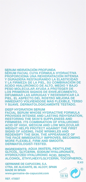 Deep Moisturizing Serum - Germaine de Capuccini HydraCure Hyaluronic Force Deep Hydration Serum — photo N3