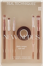 Fragrances, Perfumes, Cosmetics Eye & Brow Makeup Brush Set, 6 pcs - Real Techniques New Nudes Daily Swipe Eye Set