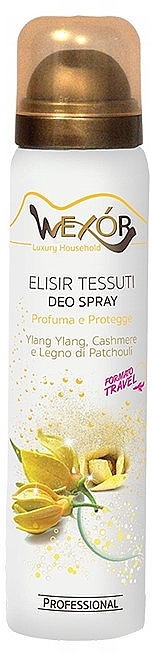 Fabrics, Furniture & Car Deodorant - Wexor Yellow Cashmere Ylang Ylang Deo Spray — photo N1