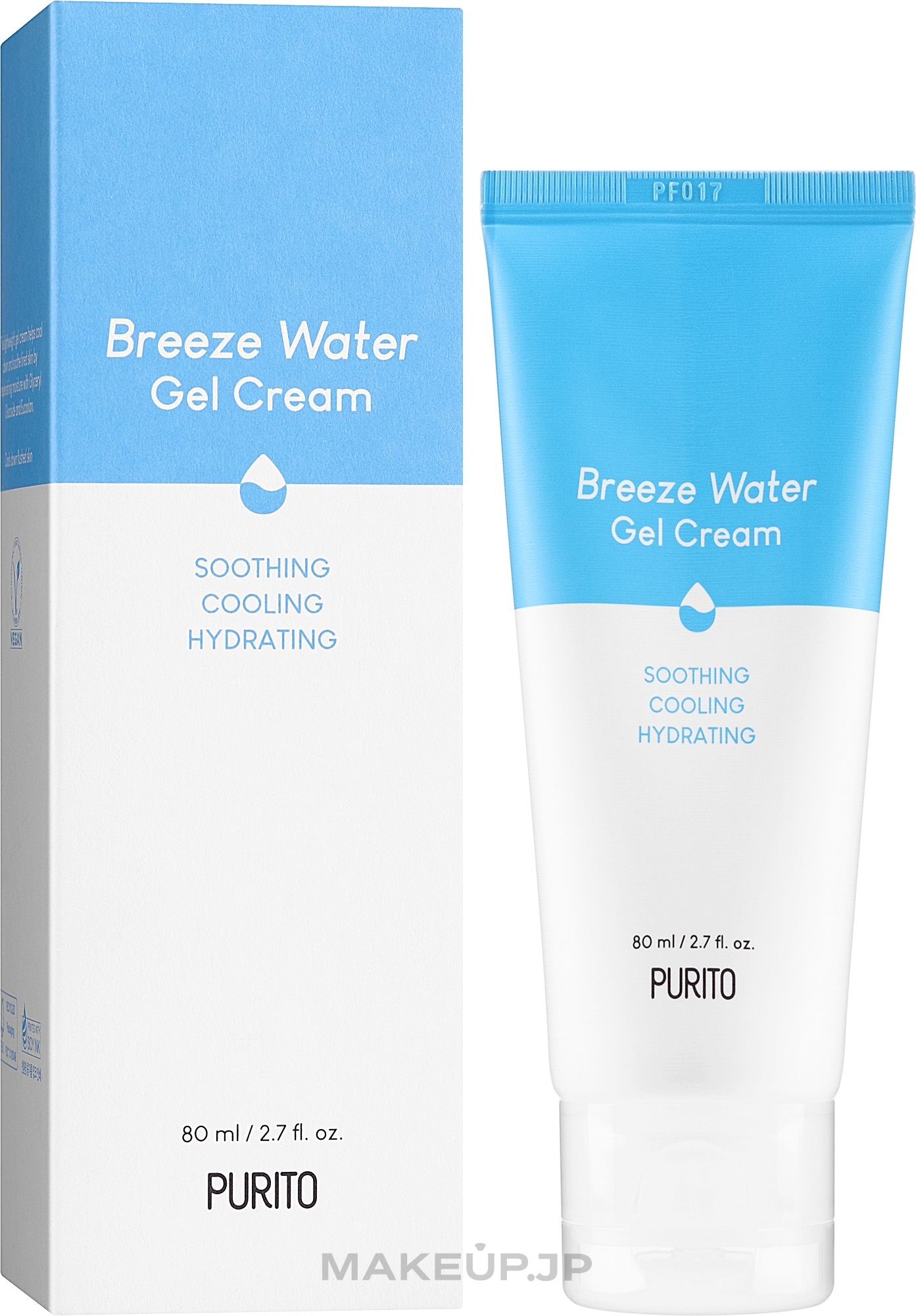 Soothing Face Gel Cream - Purito Breeze Water Gel Cream — photo 80 ml