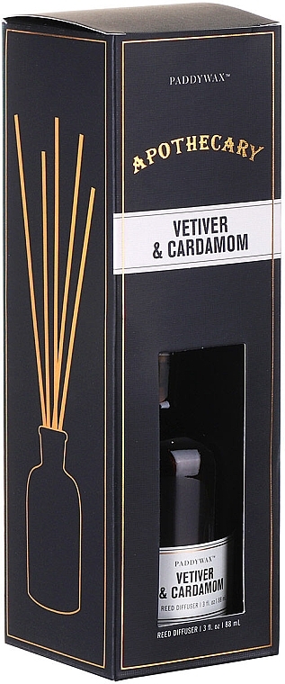 Fragrance Diffuser - Paddywax Apothecary Glass Reed Diffuser Vetiver & Cardamom — photo N3