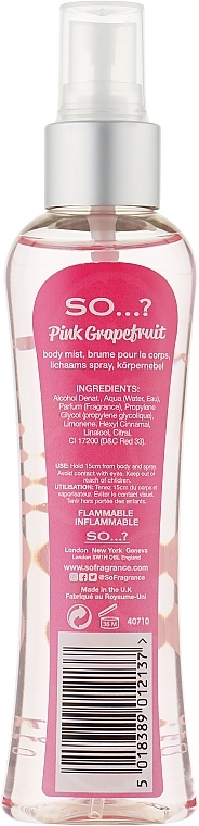 Body Spray - So…? Pink Grapefruit Body Mist — photo N4