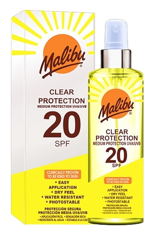 Sunscreen Spray - Malibu Clear Protection SPF20 — photo N1