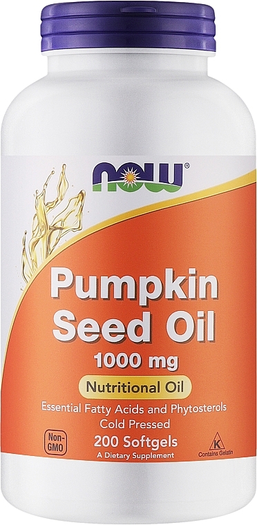 Pumpkin seed Oil, 1000 mg - Now Foods Pumpkin Seed Oil — photo N4