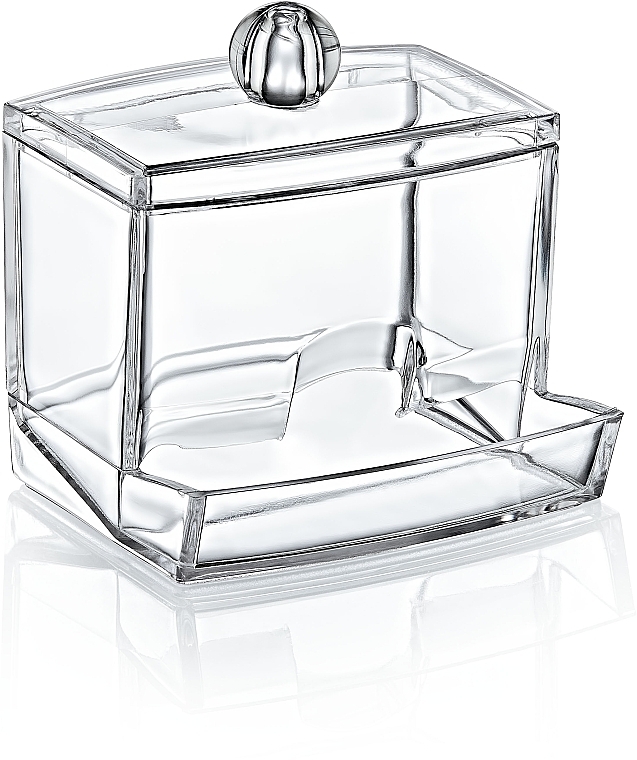 Container for Cotton Pads 8,8x10,5x6 cm, transparent - BoxUp — photo N4