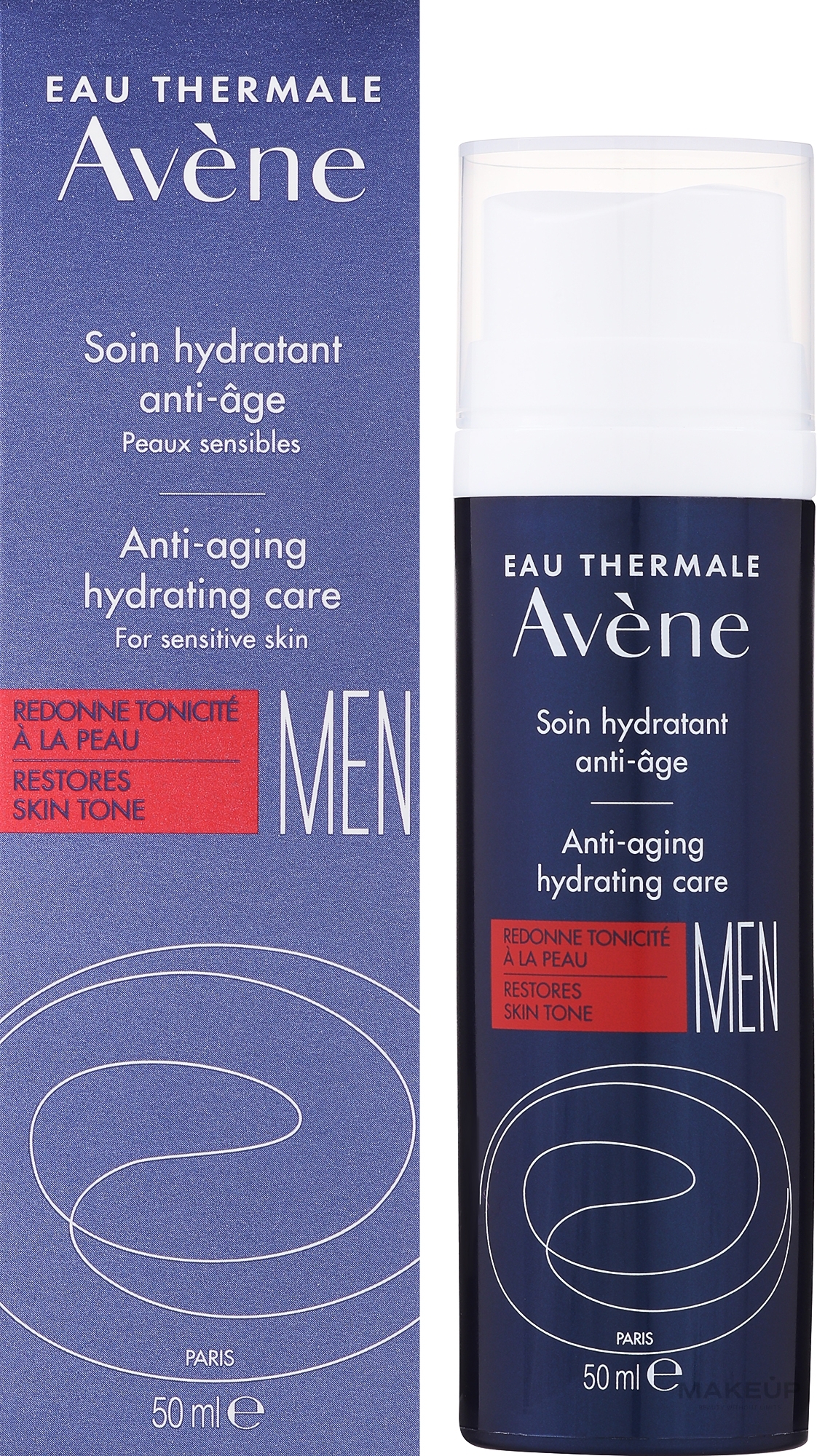 Face Gel-Cream - Avene Men Anti-aging Hydrating Care — photo 50 ml