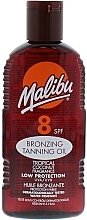 Fragrances, Perfumes, Cosmetics Bronzing Tanning Body Oil - Malibu Bronzing Tanning Oil with Tropical Coconut Fragrance SPF 8