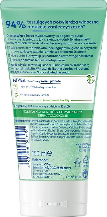 Matte Facial Washing Gel for Oily Skin - NIVEA Aqua Effect — photo N2