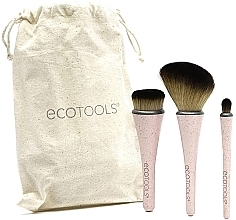 Fragrances, Perfumes, Cosmetics 3-Piece Brush Set - EcoTools Travel Brush Kit (brush/3pcs + bag/1pcs)