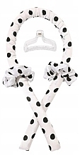 Fragrances, Perfumes, Cosmetics Curling Set, white with black polka dots, 5 cs - Ecarla Curling Headband Kit