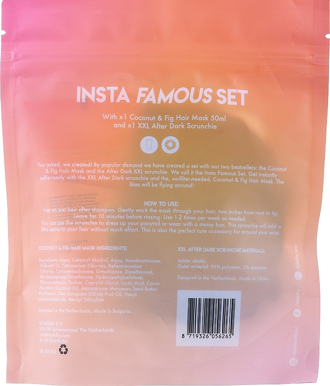 Set - Styledry Insta Famous Set (h/mask/50ml + scrunchy) — photo N2