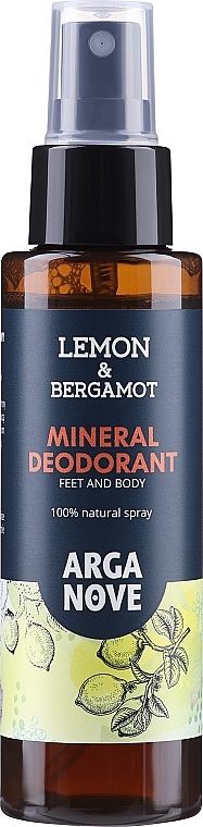 Lemon & Bergamot Foot Deodorant Spray - Arganove Cytryna Bergamot Dezodorant — photo N2