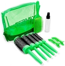 Fragrances, Perfumes, Cosmetics Set, 10 tools - Termix Brushing Pack in 3 Steps Green