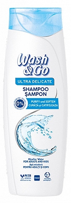 Micellar Water Shampoo for All Hair Types - Wash&Go Ultra Delicate Shampoo With Micellar Water — photo N2