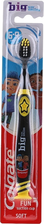 Kids Soft Toothbrush, Age 6 and up, black and yellow  - Colgate Kids — photo N1