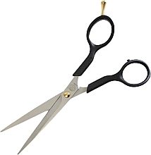 Fragrances, Perfumes, Cosmetics Hairdressing Scissors, 2312/6.5", black - Kiepe Hair Scissors Ergonomix 6,5" Regular Plastic Handle