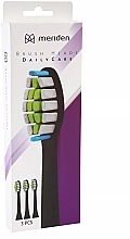 Toothbrush Heads, 3 pcs, black - Meriden Sonic DailyCare Family Black — photo N2